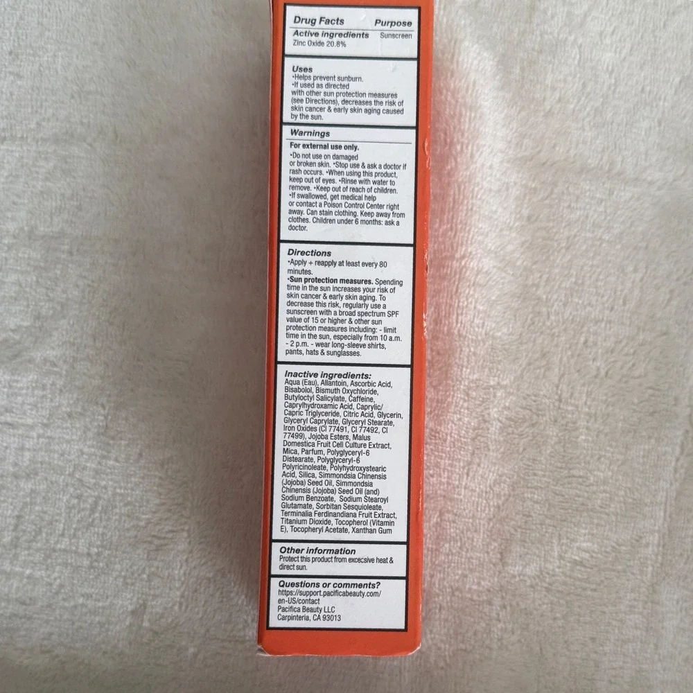 Pacifica‎ Glow Baby Vitamin C Face Mineral Sunscreen SPF 30 Brightening 1.7 oz